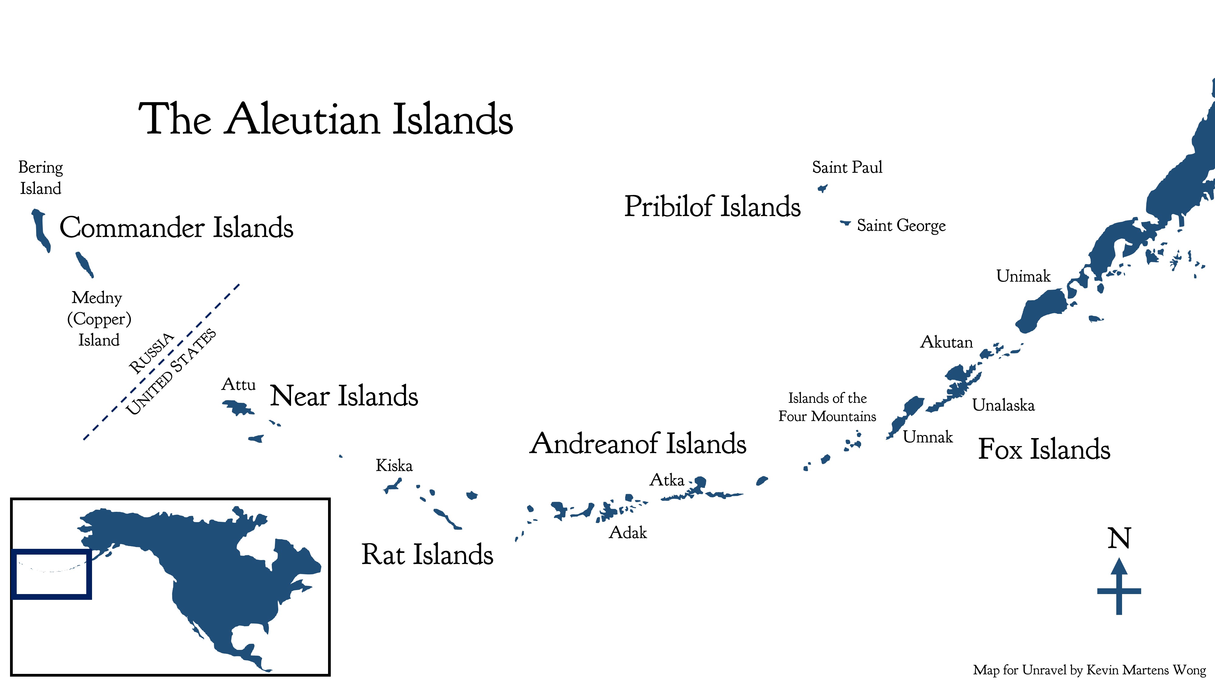 Aleutian Islands карта